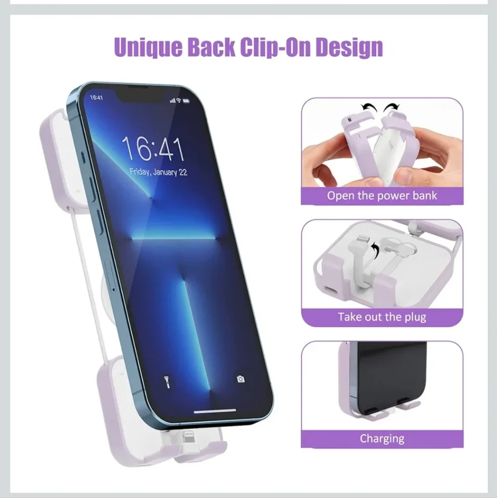 Smart Phone Car Holder, 360 Free Rotating Phone Holder, & Power Bank
